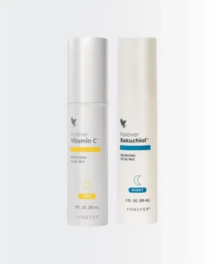 Forever Vitamin C and Forever Bakuchiol Duo in forever aloe lady
